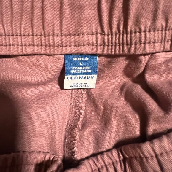 Old Navy Women Sz L Pink High-Waisted Pulla Utility Pants - Picture 3 of 3